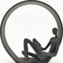 7" Black Resin Man Tabletop Sculpture