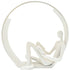 7" White Resin Man Tabletop Sculpture
