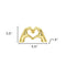 4" Gold Resin Heart Hands Tabletop Sculpture