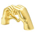 4" Gold Resin Heart Hands Tabletop Sculpture