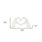4" White Resin Heart Hands Tabletop Sculpture