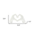 4" White Resin Heart Hands Tabletop Sculpture