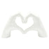 4" White Resin Heart Hands Tabletop Sculpture