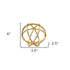 6" Antiqued Gold Metal Tabletop Sculpture