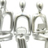 Set of Three Silver Resin People Tabletop Sculpture