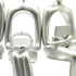 Set of Three Silver Resin People Tabletop Sculpture