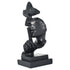 6" Black Resin Tabletop Sculpture