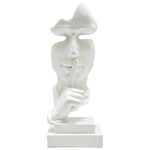 5" White Resin Tabletop Sculpture