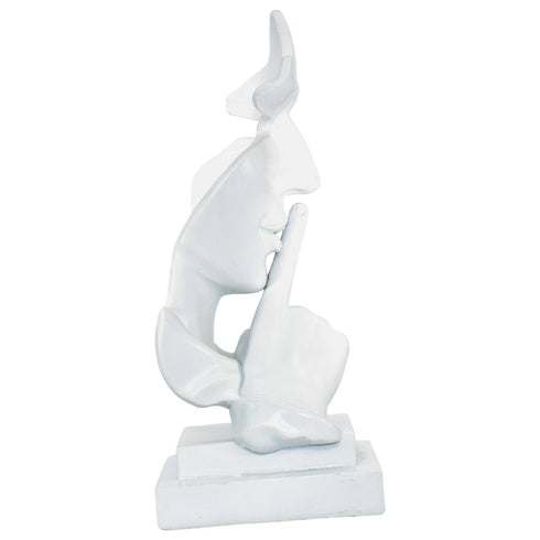 5" White Resin Tabletop Sculpture
