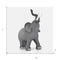 7" Stone And White Resin Elephant Tabletop Sculpture