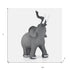 7" Stone And White Resin Elephant Tabletop Sculpture