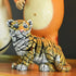 Set of Eight Brown White And Black Resin Wilderness Tabletop Sculpture