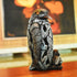 Set of Eight Brown White And Black Resin Wilderness Tabletop Sculpture