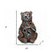 6" Brown White And Black Resin Bear Tabletop Sculpture