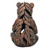6" Brown White And Black Resin Bear Tabletop Sculpture