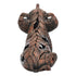 6" Brown And White Resin Elephant Tabletop Sculpture