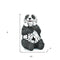 6" Black And White Resin Panda Tabletop Sculpture