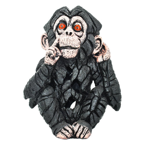 6" Brown Pink And Red Resin Monkey Tabletop Sculpture