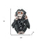 6" Brown Pink And Red Resin Monkey Tabletop Sculpture