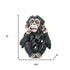 6" Brown Pink And Red Resin Monkey Tabletop Sculpture
