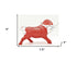 5" Red And Silver Resin Bull Tabletop Sculpture