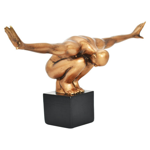 4" Bronze Resin Man Tabletop Sculpture