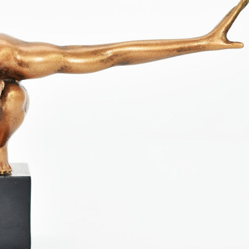 4" Bronze Resin Man Tabletop Sculpture