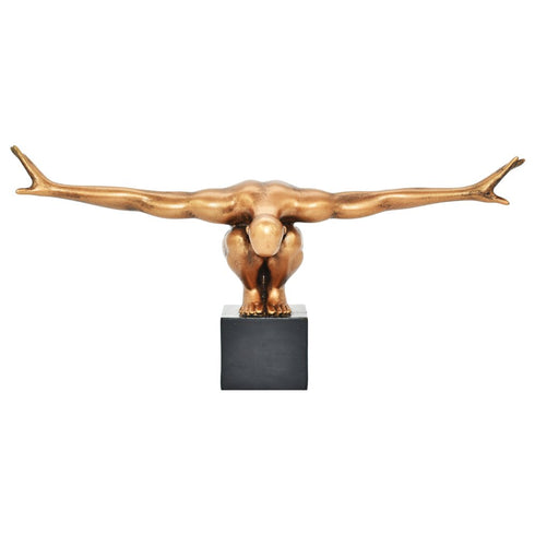4" Bronze Resin Man Tabletop Sculpture