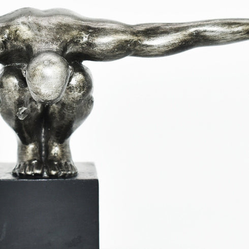 4" Pewter Resin Man Tabletop Sculpture