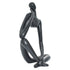 6" Black Resin Man Tabletop Sculpture