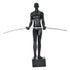 8" Black Resin Man Tabletop Sculpture