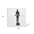 8" Black Resin Man Tabletop Sculpture