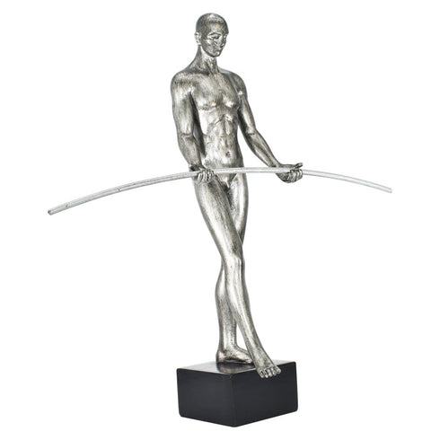 8" Pewter Resin Man Tabletop Sculpture