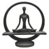 8" Black Resin Yoga Meditation Tabletop Sculpture