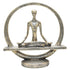 7" Pewter Resin Yoga Meditation Tabletop Sculpture