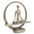 7" Pewter Resin Yoga Meditation Tabletop Sculpture