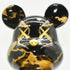 8" Black And Gold Resin Tabletop Sculpture