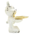 8" Off White And Gold Resin Tabletop Sculpture