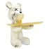 8" Off White And Gold Resin Tabletop Sculpture