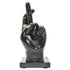 6" Black Resin Hand Tabletop Sculpture