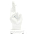 6" White Resin Hand Tabletop Sculpture