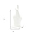 6" White Resin Hand Tabletop Sculpture