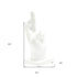 Set of Three White Resin Hand Tabletop Sculpture