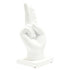 Set of Three White Resin Hand Tabletop Sculpture