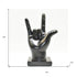 6" Black Resin Hand Tabletop Sculpture