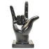 6" Black Resin Hand Tabletop Sculpture