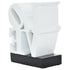 4" White And Black Resin Love Tabletop Sculpture
