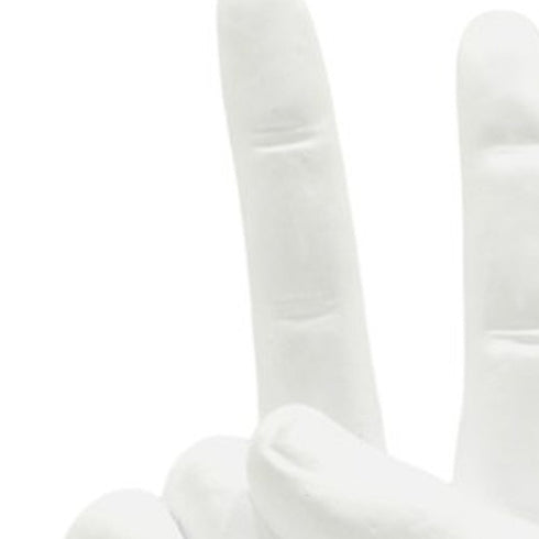 6" White Resin Hand Tabletop Sculpture