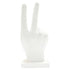 6" White Resin Hand Tabletop Sculpture