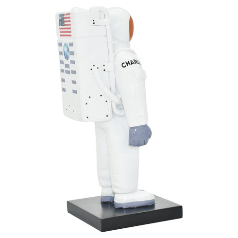 6" White Resin USA Astronaut Tabletop Sculpture